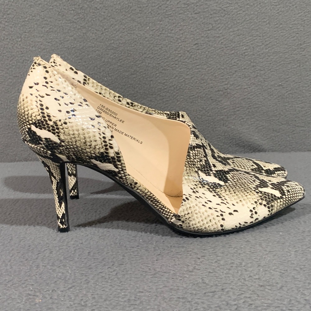 Seven Dials Shaylee Snakeskin Pointed Toe Stiletto Pumps Womens 10M D30200 Cream